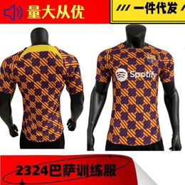 Soccer Jerseys 2324 Barcelona Pre Match Training Shirt Football Sportswear Jersey