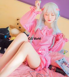 Eromanga Sensei Izumi Sagiri Cute Pajamas Nightgown Sleepwear Tops Shorts Outfit Anime Cosplay Costumes