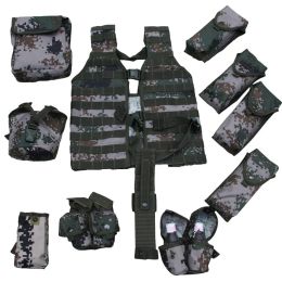 Cadre's Seven Piece Tactical Vest Outdoor Wars Fighting Hunting Individual Carrying Bullet Forest Land Training Combat Waistcoat