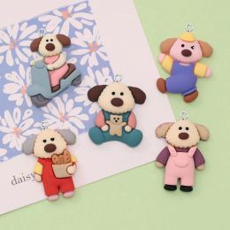 20Pcs Cute Dog Resin Charms For Necklace Bracelet DIY Pendants Earrings Keychain Fashion Jewelry Accessories