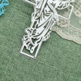 Jesus Cross Greeting Card Scrapbook Papercutting Greeting Card Metal Knife Mould Manual Punch Stencil Handicraft Cutting Dies