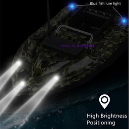 Waterproof Big Power 8Hoour Life Fixed Speed Cruise Smart RC Bait Boat 2KG 500M 5 Night Lights Remote Control Smart Fishing Boat