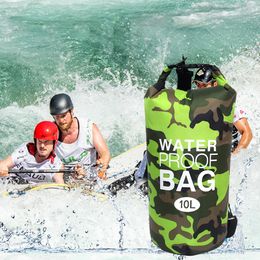 2L/5L/10L Waterproof Swimming Bag Dry Sack Camouflage Colour Fishing Boating Kayaking Storage Drifting Rafting Floating Water Bag