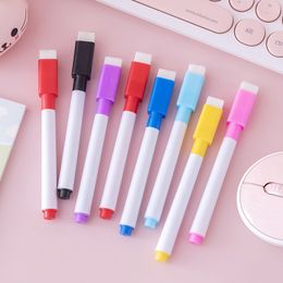 8 Colours Erasable Whiteboard Marker Pen Blackboard Marker Chalk Glass Ceramics Office Meeting School Art Marker Stationery