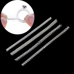 4pcs/set Spiral Based Ring Size Adjuster Transparent plastic elastic invisible ring adjuster Suitable for all rings Jewellery Tool