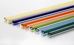 Handmade Glass Straw With Cleaning Brush ECOfriendly Household Glass Straight Pipet Tubularis Snore Piece Tube DLH2249481433