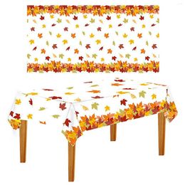 Table Cloth Camping Tablecloth Fall Leaf Maple Autumn Plastic Cover For Thanksgiving Party
