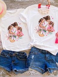 Family Matching Outfits Tee 90s Daughter Cute Graphic T-shirt Women Girls Boys Kid Child Spring Summer Mom Mama Clothes Clothing