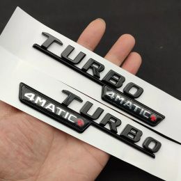 ABS Black 3d Letters For Car Fender Badge Turbo 4matic Emblem Logo Mercedes Benz E53 AMG W213 W212 Trunk Stickers Accessories