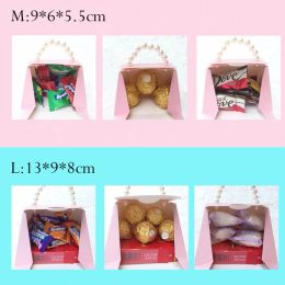 10/20pcs Portable Party Wedding Gift Box Pearl Portable Chocolate Candy Gift Bag Baby Shower Birthday Party Decoration