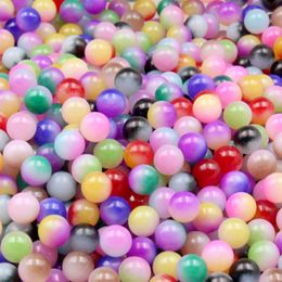 100-500PCS Acrylic Round Beads For Clothing Accessories No Hole Loose Beads DIY Make Earrings Pendant Crafts Decorate Materials