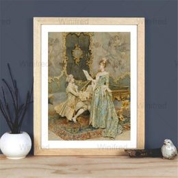 Classical Painting 5D DIY Diamond Painting Portrait Lady Court Nobility Full Drill Diamond Embroidery Rhinestones Mosaic Picture