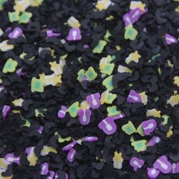 100g/Lot Black Bats and Lucky Hats Polymer Clay Slices Sprinkles Slime Crafts Filling Accessories
