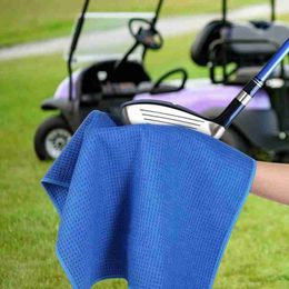 Golf Towel 30x50cm With Safety Buckle For Clean Clubs Golf Royal Towel Black Hands Blue Balls T1M5