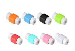 Universal silicone cable saver protectors silicone USB Charger Cable Earphone Wire Cord Protector candy color for iphone 7 6s 5 se3634765