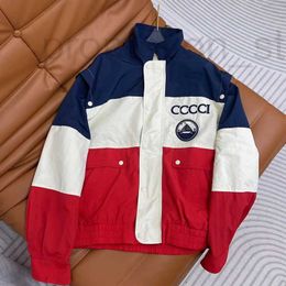 Men's Sweaters designer 2023 Winter New Colour Block Detachable Sleeve Jacket Flip Collar Windproof Coat WCTD