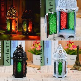 1pc Moroccan Lantern Tea Light Lamp Votive Candle Holder Box Hanging Home Decor