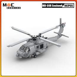 Modern Military Techni Air Force Soldier Building Blocks Helicopter MH-60R Seahawk Bricks Model Educational Toy For Children