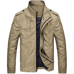Men's Jackets Casual Windbreaker Slim Fit Jacket Waterproof Zipper Man Solid Outdoor Caogo Coat Men Plus Size