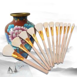 12pc Pottery Art Wool Brush Set for Ceramic Glaze/painting Colouring Watercolour Paint Acrylic Craft DIY Painting Pen Art Supplies