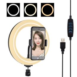 PULUZ 7.9 inch 20cm 3 Modes LED Dimmable Selfie Ring Light Photography Video Youtube Blogger Vlogging Light with Phone Clamp