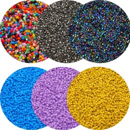 2mm Solid Color 1900Pcs/Lot Glass Spacer Beads Needlework Seed Beads For Clothing Shoes Supplies Wear Resistant Opaque