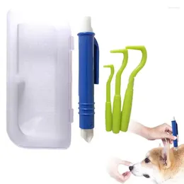 Dog Apparel Accessories Remover Pets Flea Mites For Hook Kit Tweezer Clamp Tick 4pcs Dogs Twist Use Easy