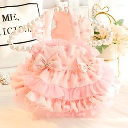 Dog Apparel Clothes Spring And Summer Thin Cat Princess Skirt Tutu Suspender Lolita Small Teddy Pet