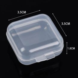 15PCS Small Boxes Square Transparent Plastic Box Jewellery Storage Case Finishing Container Packaging Storage Box for Earrings