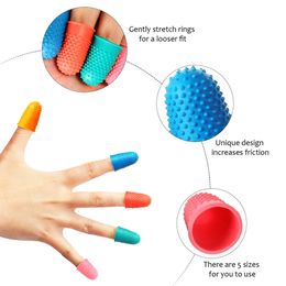 5/10/20pcs Rubber Thimble Protector Sewing Thimble Quilter Finger Tip for Needlework Embroidery Cutting Craft Sewing Accessories