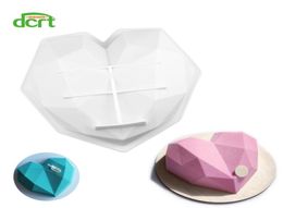 Silicone Moulds Cake Decorating Tools For 3D Diamond Heart Mould Chocolate Sponge Chiffon Mousse Dessert Cake Mould For Baking8308446