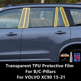 For VOLVO XC90 15-21 B/C-Pillars Transparent TPU Protective Film Anti-scratch Repair Film Accessories Refit