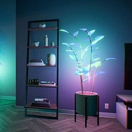 The Magical LED Houseplant Indoor Colour Luminous Green Plant Plastic Dectrition For Home Beautiful Fast Drop Decorative Flowers & 341U