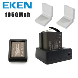 Accessories EKEN 2pcs/set 3.7V PG 1050mAh Battery for EKEN SJCAM Action Camera h9r h8r h6s h5s H3r C30 F68 SJ4000 with Dual Battery Charger