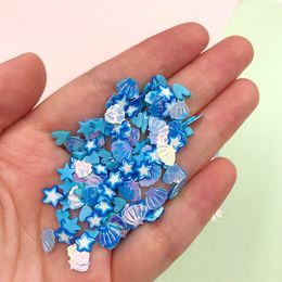 100g Polymer Clay Heart Star Slices Mix Shell Sequins Fake Sprinkles for Crafts Making DIY Slime Filling Shaker Card Accessories