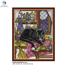 Needlework,DIY DMC Cross stitch,Sets For Embroidery kits,Precise Printed Cat Series Patterns Counted Cross-Stitch For Beginners