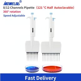 IKEME Multichannel Pipette Digital Adjustable Volume Pipettes 8 Channels Pipette 12 Channels With Pipette Tips 2023 Hot