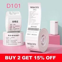 Printers NIIMBOT D101 Mini LABEL Printer Label Sticker AntiOil Waterproof TearResistant for Supermarket Price Label Roll Paper