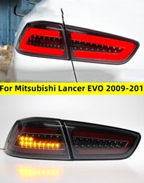 For Mitsubishi 20 09-20 16 Taillight Assembly Lancer EVO Upgrade LED Driving Light Brake Light Turn Signal