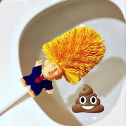 Cleaner Donald Trump Brush Toilet Supplies Set Brush Holders Wc Borstel Bathroom Cleaning Brush Tools Creative Bathroom