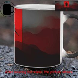 Mugs Warrior Silhouette Magic Mug BSKT-226 Sublimation Tumblers Personalized Gifts Ceramic Mugs Coffee Cups Color Change Mug Anime 240410