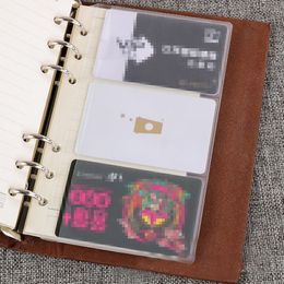 24pcs A5 A6 Loose Leaf PVC Storage Bag Sticker Ticket Card Organizer Pocket Standard 6 Hole File Folder Pouch Diary Accessories