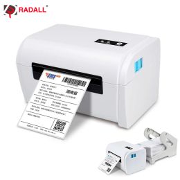 Printers Radall Bluetooth 4x6 Shipping Label Printer HighSpeed 160mm/s Direct USB Thermal Barcode Printer For Esty Post UPS Shopify