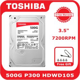 Drives Toshiba 500G 3.5" SATA3 6Gb/s 7200RPM HDD Desktop PC Internal Hard Disc Driver Harddisk disco duro interno P300HDWD105