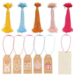 100PC /lot Plastic Tag 20cm Hang Tag Polyester Rope String Snap Lock Pin Loop Tie Fasteners for Garment Bag Tags Cards