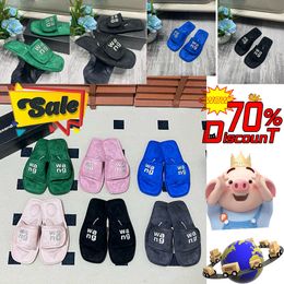 2024 Top Quality Slippers New Style Designer Sandals Luxury Women material rhinestone Velcro tape GAI party Room Slip-On Size 35-42