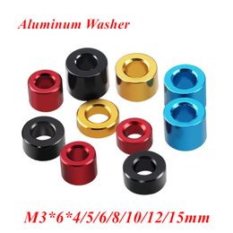 10pcs Aluminum flat washer M3 Round hollow No Thread standoff spacer aluminum Bushing gasket Sleeve for RC Models