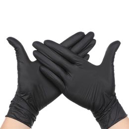 20PCS Black Disposable Gloves Tattoo High Elastic Protective Gloves Powder-Free Kitchen Laboratory Garden Cleaning Gloves