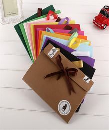 241807cm bow Envelope Kraft paper pocket bag Kerchief Handkerchief Silk scarf packing boxes Envelope box LX05838836954