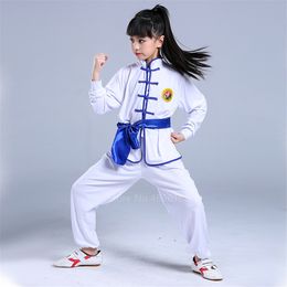 Traditional Chinese Clothing Kids Kungfu Wushu Tai Chi Uniform Shaolin Martial Arts Stage Performance Girl Boy Kung Fu Costumes